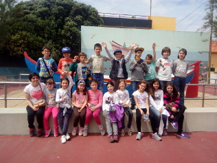 Os alunos do 3º ano
