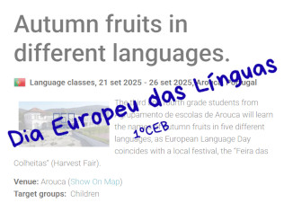 Dia Europeu das Línguas, nas escolas do 1ºCEB